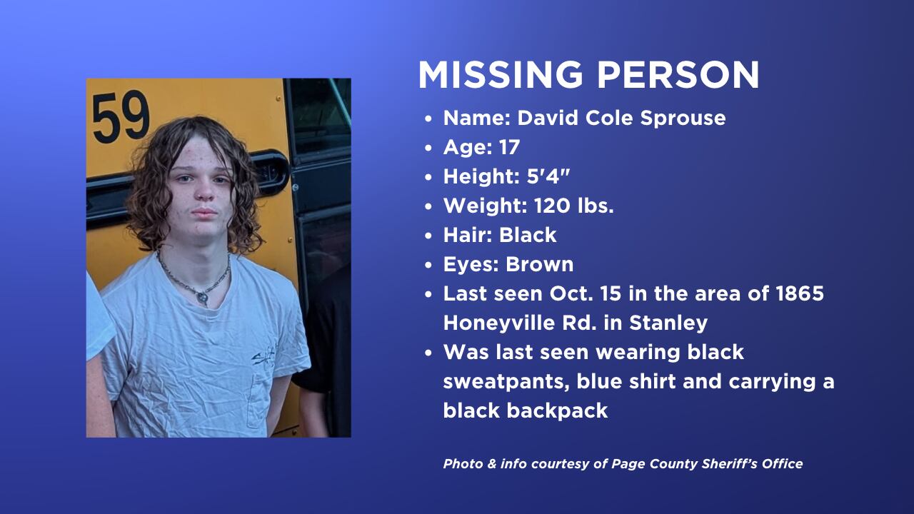 Page County Sheriff’s Office Searches for Missing Juvenile in Stanley