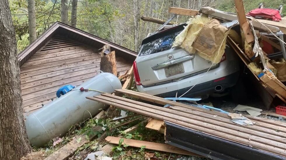 Jamie Guinn, his wife Melissa and their 8-year-old son were sheltering during Helene when a...