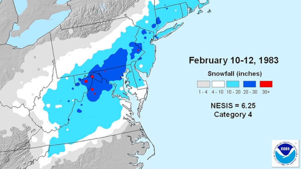 Snow Map February A look back at the area’s biggest February snowstorm
