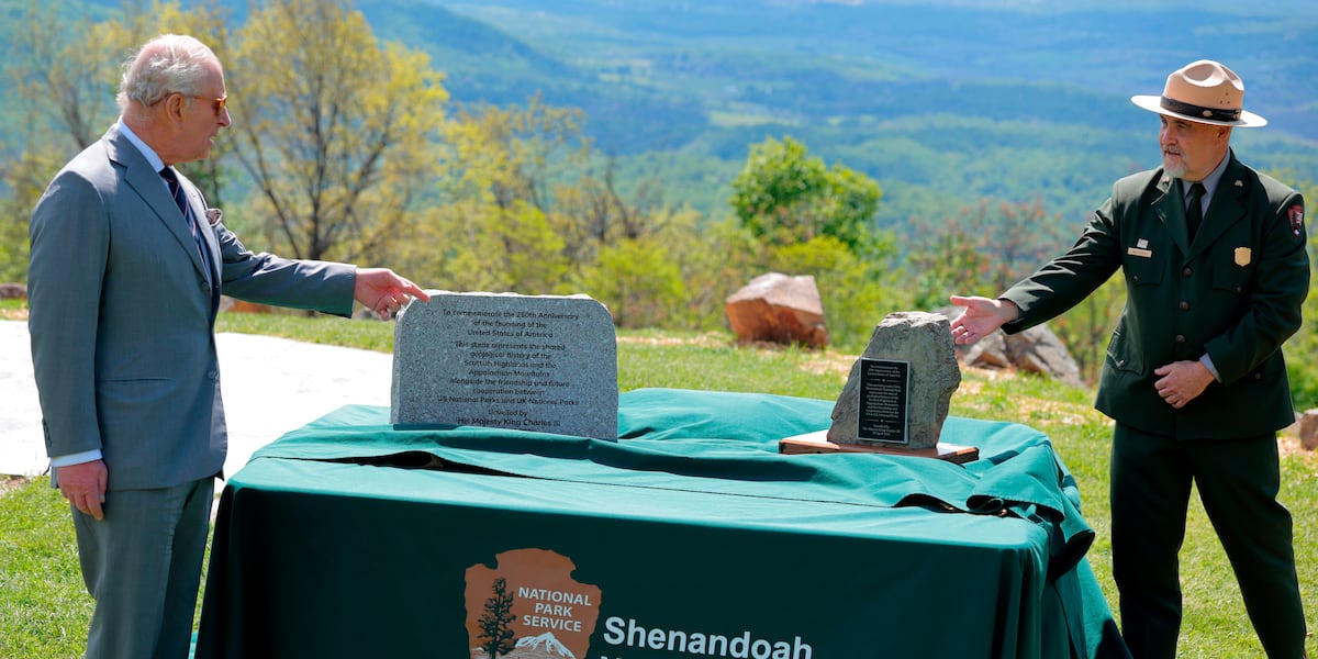 King Charles visits Shenandoah National Park