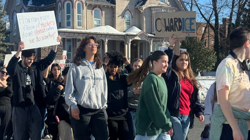 James Madison University students hosted a peaceful “ICE Out” protest Tuesday afternoon,...