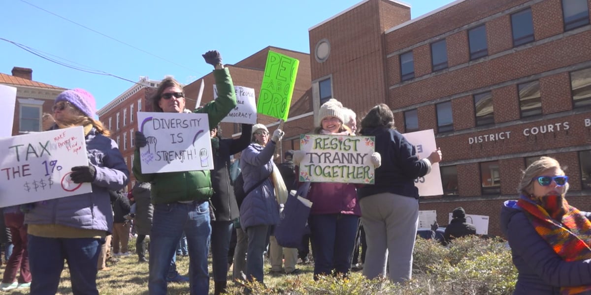 Protesters organize in Staunton during 50501 Movement day of action
