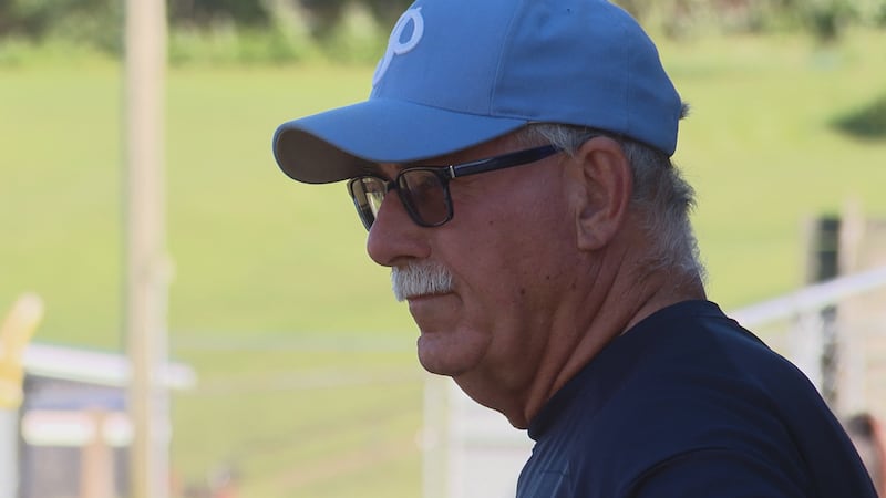 Page County head softball coach Alan Knight during the VHSL Region 2B quarterfinals against...
