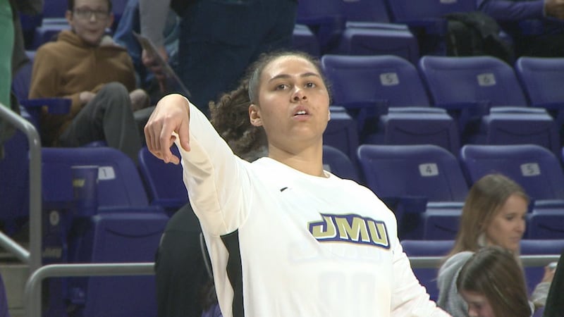 James Madison guard Peyton McDaniel during the 2024-25 season