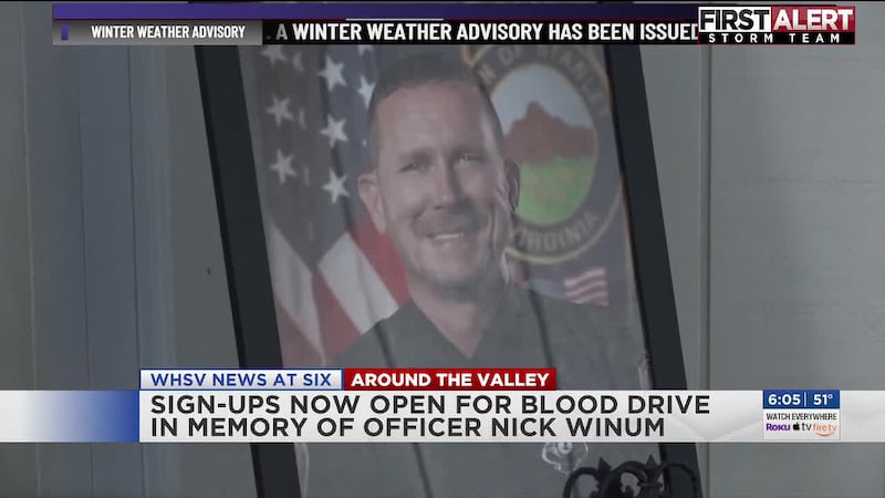 Registration now open for blood drive in memory of Stanley police officer Nick Winum